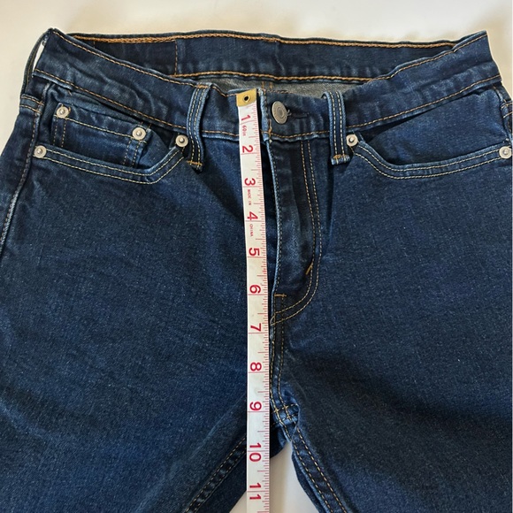 Levi 511 Dark Wash Slim Straight Stretch Button Zip Denim Jeans size 30 - Picture 10 of 12